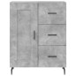 vidaXL Aparador alto madera contrachapada gris hormigón 69,5x34x180 cm