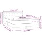 vidaXL Cama box spring colchón luces LED tela marrón oscuro 140x200cm vidaXL Cama box spring colchón luces LED tela marrón oscuro 140x200cm