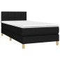 vidaXL Cama box spring con colchón LED tela negro 100x200 cm vidaXL Cama box spring con colchón LED tela negro 100x200 cm