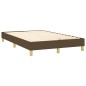 vidaXL Cama box spring con colchón y LED tela marrón oscuro 120x200 cm vidaXL Cama box spring con colchón y LED tela marrón oscuro 120x200 cm