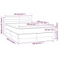 vidaXL Cama box spring con colchón LED tela marrón oscuro 140x200 cm vidaXL Cama box spring con colchón LED tela marrón oscuro 140x200 cm