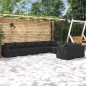 vidaXL Set de muebles de jardín 9 pzas y cojines ratán sintético negro vidaXL Set de muebles de jardín 9 pzas y cojines ratán sintético negro