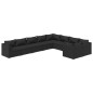 vidaXL Set de muebles de jardín 9 pzas y cojines ratán sintético negro vidaXL Set de muebles de jardín 9 pzas y cojines ratán sintético negro