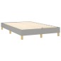 vidaXL Cama box spring con colchón tela y LED gris claro 120x200 cm vidaXL Cama box spring con colchón tela y LED gris claro 120x200 cm