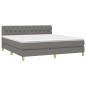 vidaXL Cama box spring con colchón y LED tela gris oscuro 160x200 cm vidaXL Cama box spring con colchón y LED tela gris oscuro 160x200 cm