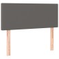vidaXL Cama box spring y colchón LED cuero sintético gris 80x200 cm vidaXL Cama box spring y colchón LED cuero sintético gris 80x200 cm