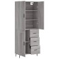 vidaXL Aparador alto madera contrachapada gris sonoma 69,5x34x180 cm vidaXL Aparador alto madera contrachapada gris sonoma 69,5x34x180 cm