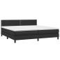 vidaXL Cama box spring colchón y LED cuero sintético negro 200x200 cm vidaXL Cama box spring colchón y LED cuero sintético negro 200x200 cm