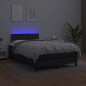 vidaXL Cama box spring colchón y LED cuero sintético negro 120x200 cm vidaXL Cama box spring colchón y LED cuero sintético negro 120x200 cm