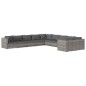 vidaXL Set de muebles de jardín 10 pzas y cojines ratán sintético gris vidaXL Set de muebles de jardín 10 pzas y cojines ratán sintético gris