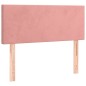 vidaXL Cama box spring colchón y LED terciopelo rosa 90x200 cm vidaXL Cama box spring colchón y LED terciopelo rosa 90x200 cm