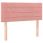 vidaXL Cama box spring colchón y LED terciopelo rosa 90x200 cm vidaXL Cama box spring colchón y LED terciopelo rosa 90x200 cm