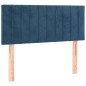 vidaXL Cama box spring colchón y LED terciopelo azul oscuro 90x190 cm vidaXL Cama box spring colchón y LED terciopelo azul oscuro 90x190 cm