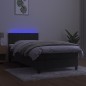 vidaXL Cama box spring colchón y LED terciopelo gris oscuro 80x200 cm vidaXL Cama box spring colchón y LED terciopelo gris oscuro 80x200 cm