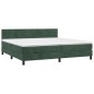 vidaXL Cama box spring colchón y LED terciopelo verde oscuro 200x200cm vidaXL Cama box spring colchón y LED terciopelo verde oscuro 200x200cm