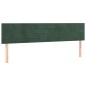 vidaXL Cama box spring colchón y LED terciopelo verde oscuro 200x200cm vidaXL Cama box spring colchón y LED terciopelo verde oscuro 200x200cm