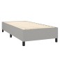 vidaXL Cama box spring colchón y luces LED tela gris claro 100x200 cm vidaXL Cama box spring colchón y luces LED tela gris claro 100x200 cm