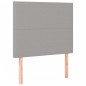 vidaXL Cama box spring colchón y luces LED tela gris claro 100x200 cm vidaXL Cama box spring colchón y luces LED tela gris claro 100x200 cm