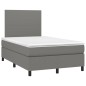 vidaXL Cama box spring con colchón y LED tela gris oscuro 120x200 cm vidaXL Cama box spring con colchón y LED tela gris oscuro 120x200 cm