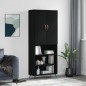 vidaXL Aparador alto madera contrachapada negro 69,5x34x180 cm vidaXL Aparador alto madera contrachapada negro 69,5x34x180 cm