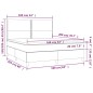vidaXL Cama box spring colchón y luces LED tela gris oscuro 160x200 cm