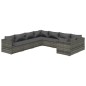 vidaXL Set de muebles de jardín 8 pzas y cojines ratán sintético gris vidaXL Set de muebles de jardín 8 pzas y cojines ratán sintético gris