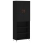vidaXL Aparador alto madera contrachapada negro 69,5x34x180 cm vidaXL Aparador alto madera contrachapada negro 69,5x34x180 cm