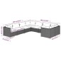 vidaXL Set de muebles de jardín 8 pzas y cojines ratán sintético gris vidaXL Set de muebles de jardín 8 pzas y cojines ratán sintético gris