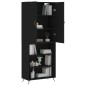 vidaXL Aparador alto madera contrachapada negro 69,5x34x180 cm vidaXL Aparador alto madera contrachapada negro 69,5x34x180 cm
