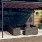 vidaXL Set de muebles de jardín 12 pzas cojines ratán sintético gris vidaXL Set de muebles de jardín 12 pzas cojines ratán sintético gris