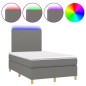 vidaXL Cama box spring con colchón y LED tela gris oscuro 120x200 cm vidaXL Cama box spring con colchón y LED tela gris oscuro 120x200 cm
