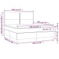 vidaXL Cama box spring colchón y luces LED tela gris claro 160x200 cm