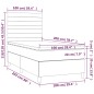 vidaXL Cama box spring colchón y luces LED tela gris oscuro 100x200 cm vidaXL Cama box spring colchón y luces LED tela gris oscuro 100x200 cm