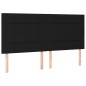 vidaXL Cama box spring colchón y luces LED tela negro 200x200 cm vidaXL Cama box spring colchón y luces LED tela negro 200x200 cm