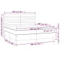 vidaXL Cama box spring colchón y luces LED tela gris taupe 200x200 cm vidaXL Cama box spring colchón y luces LED tela gris taupe 200x200 cm