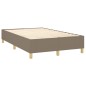 vidaXL Cama box spring con colchón y LED tela gris taupe 120x200 cm vidaXL Cama box spring con colchón y LED tela gris taupe 120x200 cm