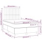 vidaXL Cama box spring con colchón y LED tela gris taupe 120x200 cm vidaXL Cama box spring con colchón y LED tela gris taupe 120x200 cm