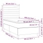 vidaXL Cama box spring colchón y luces LED tela color crema 90x190 cm vidaXL Cama box spring colchón y luces LED tela color crema 90x190 cm