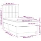 vidaXL Cama box spring colchón y luces LED gris taupe 80x200 cm vidaXL Cama box spring colchón y luces LED gris taupe 80x200 cm