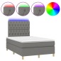 vidaXL Cama box spring con colchón y LED tela gris oscuro 120x200 cm vidaXL Cama box spring con colchón y LED tela gris oscuro 120x200 cm