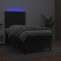 vidaXL Cama box spring y colchón LED cuero sintético negro 80x200 cm vidaXL Cama box spring y colchón LED cuero sintético negro 80x200 cm