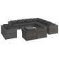 vidaXL Set de muebles de jardín 12 pzas y cojines ratán sintético gris vidaXL Set de muebles de jardín 12 pzas y cojines ratán sintético gris