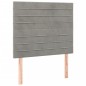 vidaXL Cama box spring colchón y LED terciopelo gris claro 120x200 cm vidaXL Cama box spring colchón y LED terciopelo gris claro 120x200 cm