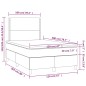 vidaXL Cama box spring colchón y LED terciopelo negro 120x200 cm vidaXL Cama box spring colchón y LED terciopelo negro 120x200 cm