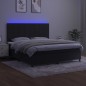vidaXL Cama box spring colchón y LED terciopelo negro 160x200 cm vidaXL Cama box spring colchón y LED terciopelo negro 160x200 cm