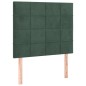 vidaXL Cama box spring colchón y LED terciopelo verde oscuro 100x200cm vidaXL Cama box spring colchón y LED terciopelo verde oscuro 100x200cm