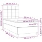 vidaXL Cama box spring colchón y LED terciopelo verde oscuro 100x200cm vidaXL Cama box spring colchón y LED terciopelo verde oscuro 100x200cm