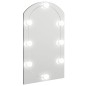 vidaXL Espejo con luces LED vidrio arco 70x40 cm