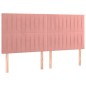 vidaXL Cama box spring colchón y LED terciopelo rosa 200x200 cm vidaXL Cama box spring colchón y LED terciopelo rosa 200x200 cm