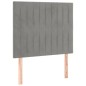 vidaXL Cama box spring colchón y LED terciopelo gris claro 80x200 cm vidaXL Cama box spring colchón y LED terciopelo gris claro 80x200 cm